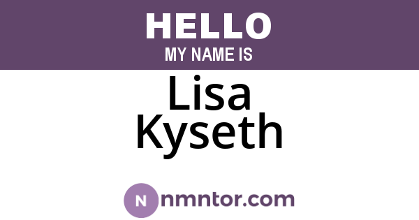 Lisa Kyseth