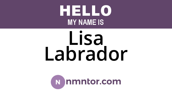 Lisa Labrador