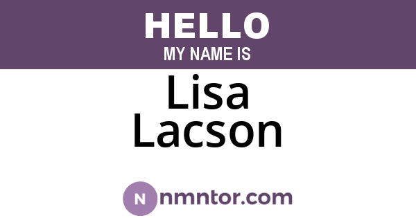 Lisa Lacson