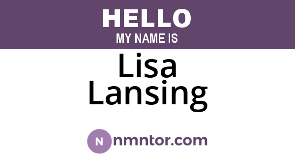 Lisa Lansing