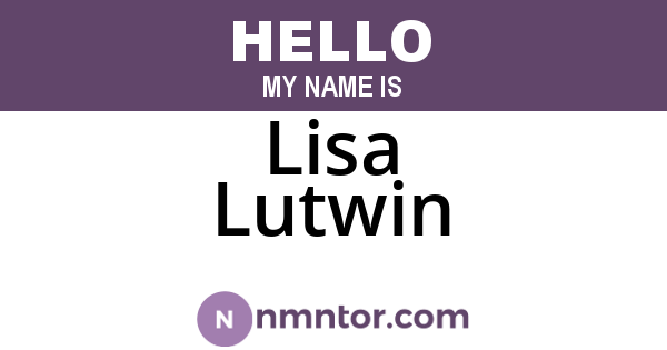 Lisa Lutwin