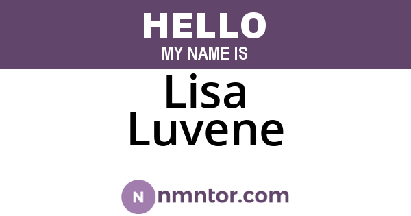 Lisa Luvene