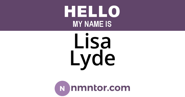 Lisa Lyde