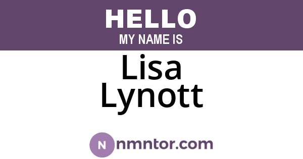 Lisa Lynott