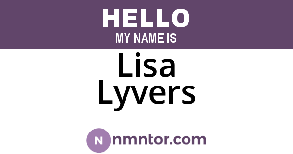 Lisa Lyvers
