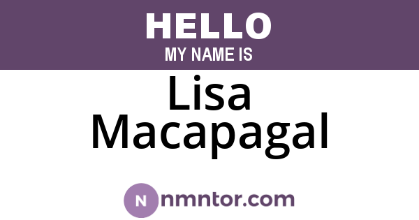 Lisa Macapagal
