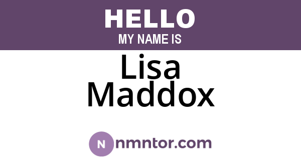 Lisa Maddox