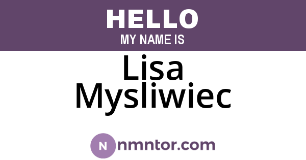 Lisa Mysliwiec