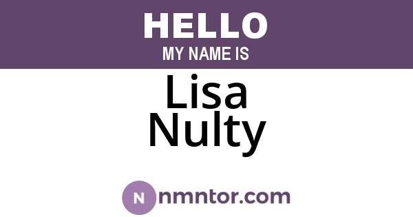 Lisa Nulty