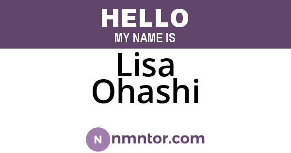 Lisa Ohashi