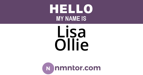 Lisa Ollie