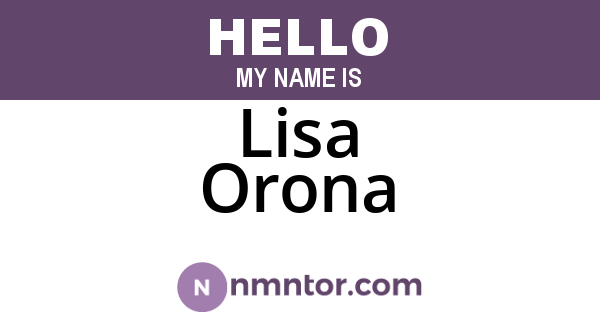 Lisa Orona