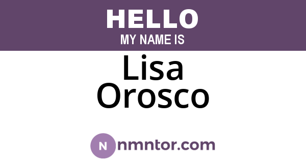 Lisa Orosco
