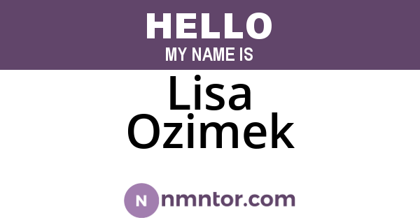 Lisa Ozimek