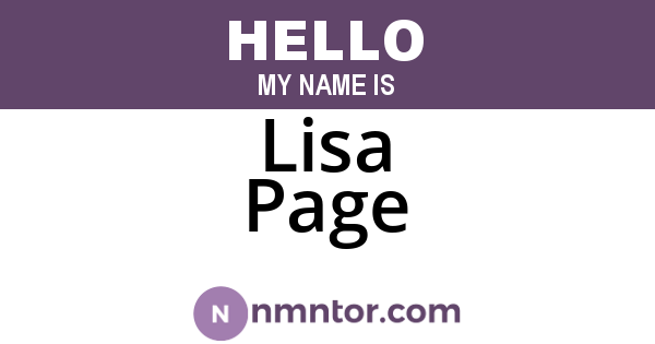 Lisa Page