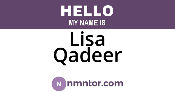 Lisa Qadeer