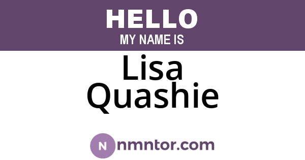 Lisa Quashie
