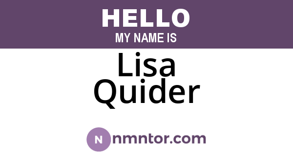 Lisa Quider