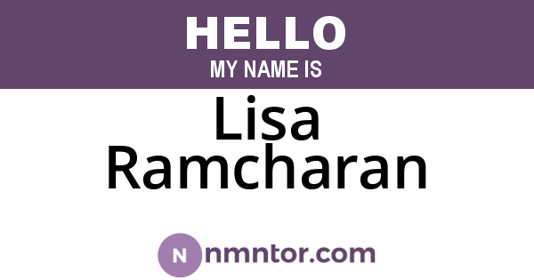 Lisa Ramcharan