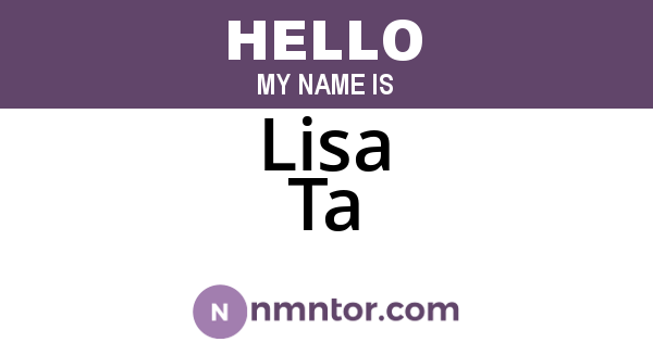 Lisa Ta