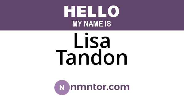 Lisa Tandon