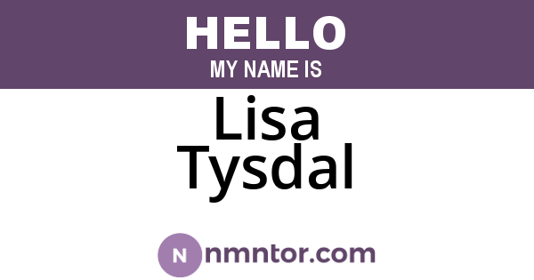 Lisa Tysdal