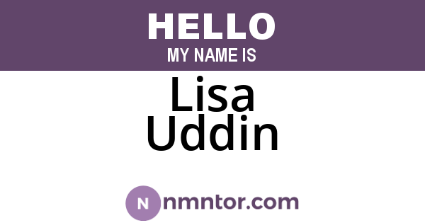 Lisa Uddin