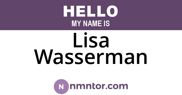 Lisa Wasserman