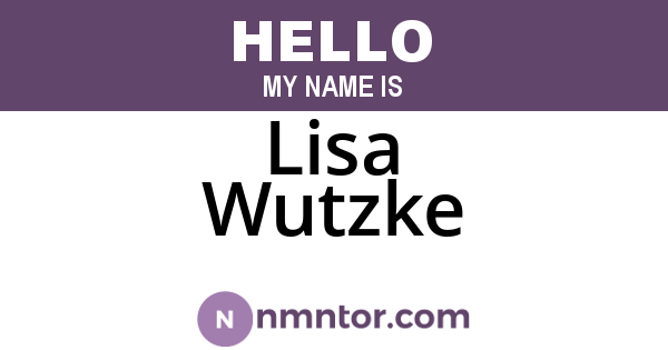 Lisa Wutzke