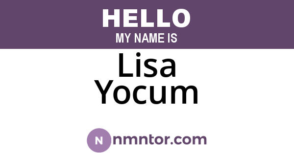Lisa Yocum