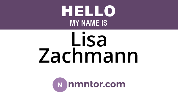 Lisa Zachmann
