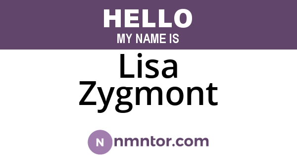 Lisa Zygmont