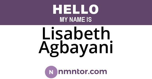 Lisabeth Agbayani
