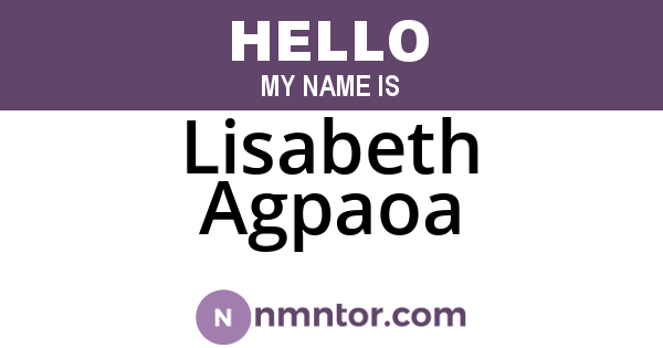 Lisabeth Agpaoa