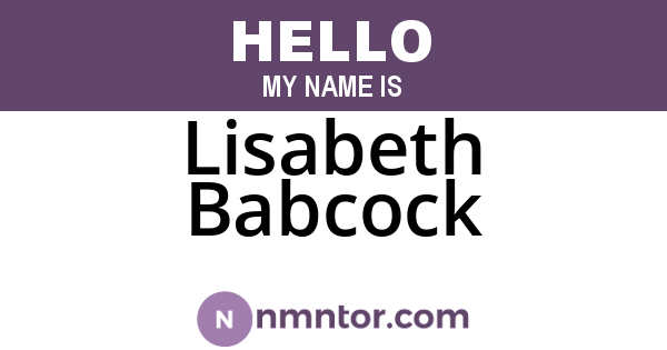 Lisabeth Babcock
