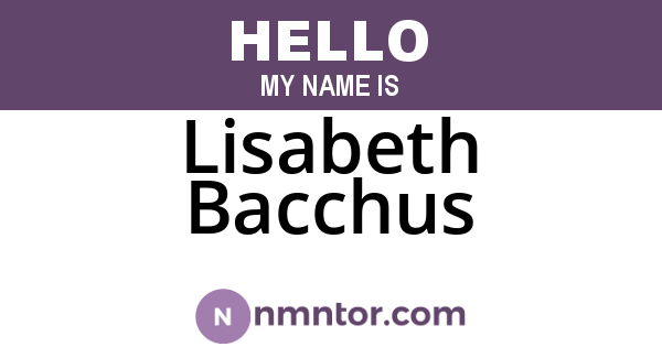 Lisabeth Bacchus