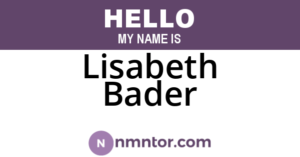 Lisabeth Bader