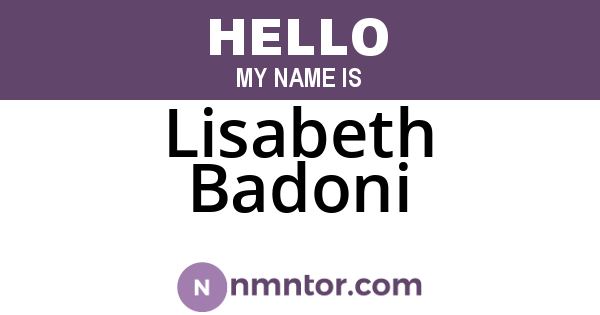 Lisabeth Badoni