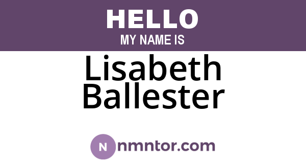 Lisabeth Ballester