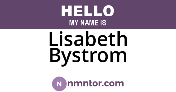 Lisabeth Bystrom
