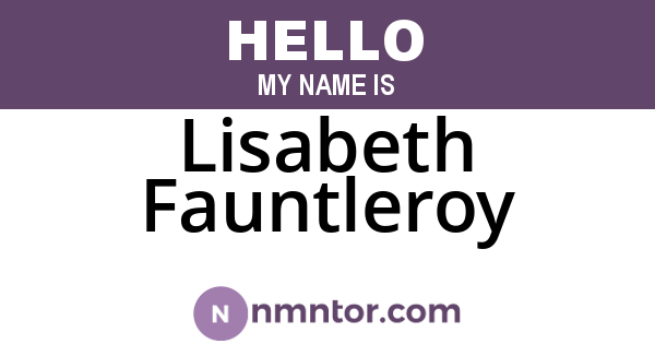 Lisabeth Fauntleroy