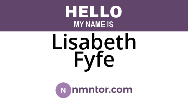 Lisabeth Fyfe