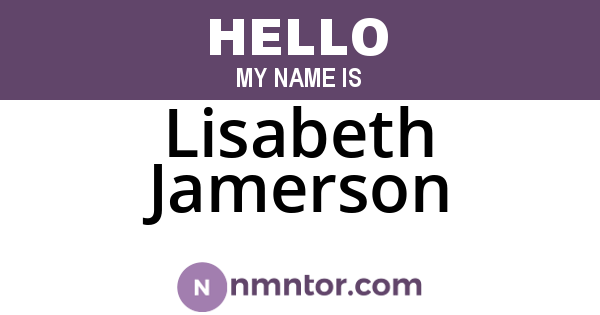 Lisabeth Jamerson