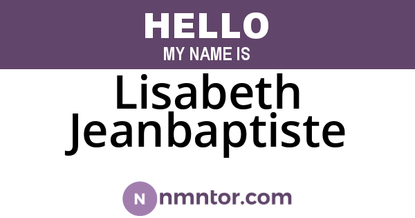 Lisabeth Jeanbaptiste