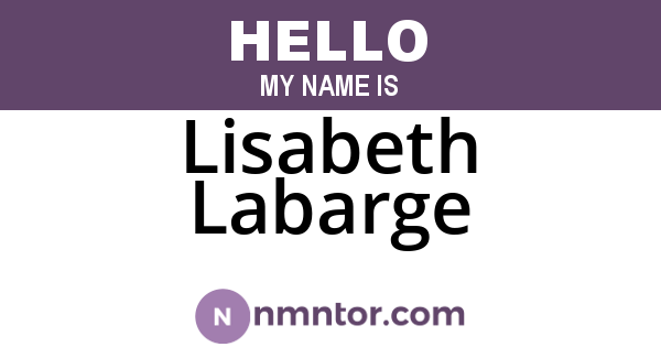 Lisabeth Labarge
