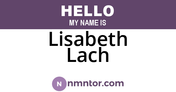 Lisabeth Lach