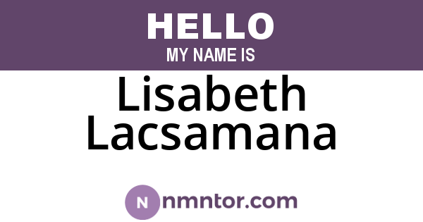 Lisabeth Lacsamana