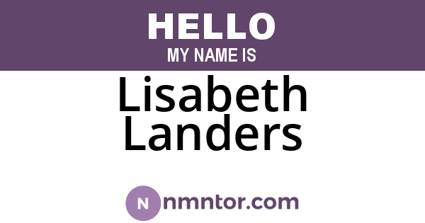 Lisabeth Landers