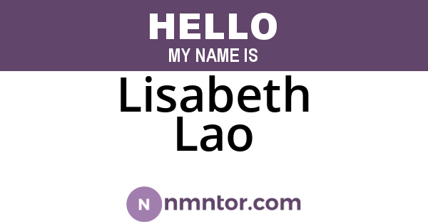 Lisabeth Lao