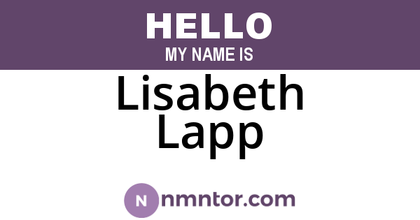 Lisabeth Lapp